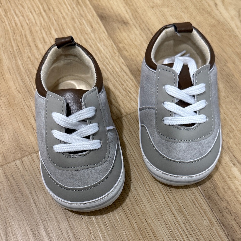Little Me Gray and Brown Baby Walkers